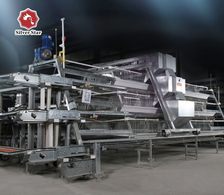 Poultry Farming Equipment A Type Battery Chicken Cage 4 Tiers