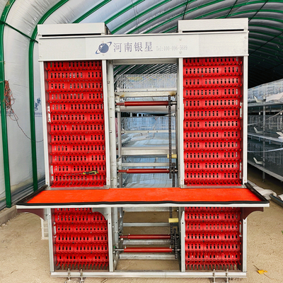 Hot Galvanized Commercial Chicken Layer Cage Silver Color